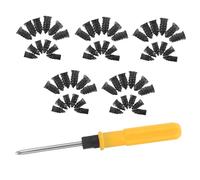 Alipis Rapid Tire Repair Kit with Rubber Nails and Screwdriver Compact Self-Service Car Motorcycle Puncture Sealing Tool Use Safety Seal for Tubeless Tyres Emergency Wheel Fix