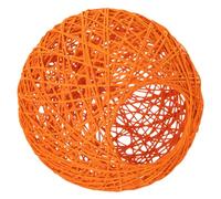 Alipis Rattan Ball Hanging Light Shade 20Cm Diameter Orange Pendant Lamp Cover Woven Lampshade for Ceiling Light Fixture Home Decor