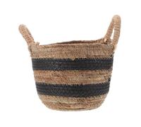 Alipis Rattan Round Waste Basket Wicker Trash Can Seagrass Storage Basket Woven Garbage Bin For Bathroom Kitchen Office Light Brown