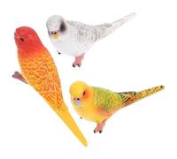 Alipis Realistic 3pcs Parakeet Bird Figurines Plastic Modern Decoration Set for Office Displays and Garden Decor, Versatile and Resistant to Damage, Bird Figurines Home Decor