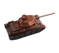 Alipis Realistic Metal Tank Model Ornament Collectible Military Army Tank Figurine in Red Bronze for Home and Office Display