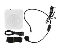 Alipis Rechargeable Voice Amplifier Portable Mini Pa System with Headset Microphone for Teachers Classroom Presentations Tours Lightweight Clear Sound Enhancer