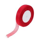 Alipis Red Organza Ribbon Smooth Shiny Polyester for Wedding Party Wrapping DIY Crafts Cake Decorations Hair Bows and Scrapbooking Accessories