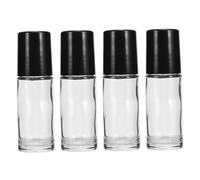 Alipis Refillable Roll-on Bottles 30ml 4pcs Glass Portable Essential Oil and Perfume Containers Leakproof for Home and Travel