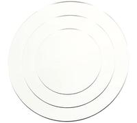 Alipis Reflection Mirror Boards Acrylic Material Acrylic 3pcs for Photography Easy to Use Silver round Photo Backdrop Props for Jewelry and Product Photography