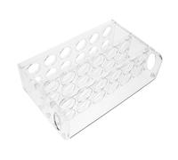 Alipis Refrigerator Egg Rack Egg Storage Container Partition Holder for Fridge Large Capacity Separate Slots Stable Base Made of Pet