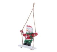 Alipis Resin Snowman Christmas Swing Ornament Handpainted Miniature Tree Decoration Lightweight Resin Holiday Hanging Doll for Xmas Tree Party Decor