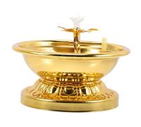 Alipis Retro Brass Oil Lamp with Adjustable Wick for Home and Buddha Hall Use, Elegant Vintage Kerosene Lamp with Good Light Transmission and Easy-to-use Design
