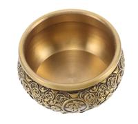 Alipis Retro Copper Treasure Basin Bowl for Feng Shui Wealth Figurine Antique Craftsmanship Collectible Home Decor Sacred Money Storage Vessel for Financial Growth and Prosperity