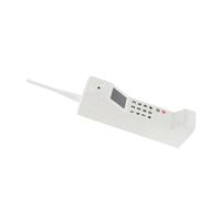Alipis Retro White Old Fashioned Phone Prop with Realistic Details, Iron Material, for 80s and 90s Themed Parties Or Stage Performances, Classic Vintage Style Decorative Ornament