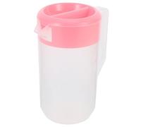Alipis Reusable Cold Drink Water Kettle with Scale Food-Grade Pitcher for Home Use Heat and Cold Resistant Non-Slip Beverage Container with U-Shaped Spout and Pink Lid