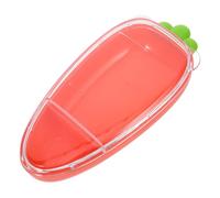Alipis Reusable Plastic Snack Box Clear Carrot Shaped 2 Compartment Container with Lid for Fresh Keeping and Storage Ideal for Organizing Snacks and Meals