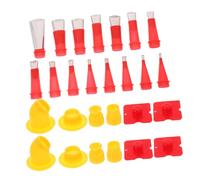 Alipis Reusable Rubber Caulk Nozzle Kit with Detachable Base Plastic and Rubber Caulking Tool for Precise Glass Sealant Application Easy to Install and Clean Nozzles with Scrapers for
