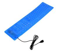 Alipis Roll up Silicone Keyboard 109 Keys USB Wired Compact Foldable Washable Keyboard with Space Saving Design and Silent Low Profile Keys for Portable Use