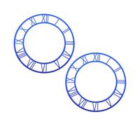 Alipis Roman Numeral 2pcs Acrylic Mirror Wall Clock Stickers | 25cm Size, Self-adhesive Application, Decorative Mirror Finish for Diverse Decor Themes and Hotel Settings
