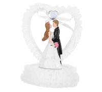 Alipis Romantic Bride Groom Figurine Resin Couple Hugging Sculpture for Wedding Cake Topper Elegant Decoration for Wedding Present Charming Centerpiece for Bridal Events and Parties