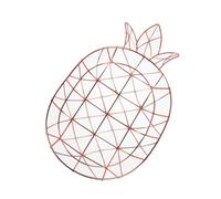 Alipis Rose Gold Hollow Iron Fruit Basket Pineapple Shape Decorative Wire Vegetable Washing Basket Snack Storage Tray Holder for Kitchen and Living