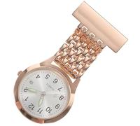 Alipis Rose Gold Nurse Watch Digital Display Hanging Fob Watch with Alarm Stopwatch LED Night Light for Hospital Nursing Staff