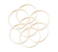 Alipis Round Bamboo Craft Rings Natural Smooth Hoops for DIY Dreamcatcher Accessories and Handcraft