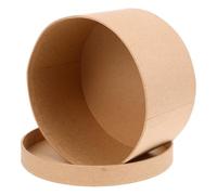 Alipis Round Kraft Paper Cookie Box 14X14X7.5Cm, Baking Biscuit Container Portable for Bakery, Candy, Cupcakes, and Packaging