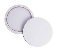 Alipis Round Stretched Canvas Frame 30Cm Diameter, White Cotton Oil Painting Canvas Board for Artists, Pre-Stretched DIY Watercolor and Acrylic Painting Frame