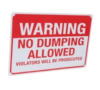 Alipis Rustic Iron No Dumping Sign with Legal Warning for Public and Private Property Weather-resistant Warning Sign Preventing Illegal Dumping Highly Visible Outdoor Use