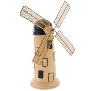 Alipis Rustic Retro Design Windmill Statue Miniature Resin Decorative Windmill Handicraft for Indoor Environment and Table Decor Vintage Style Ornament