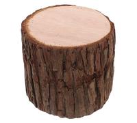 Alipis Rustic Wood Trunk Coffee Table Stool Artificial Bark Stump Base for Garden Display and Wedding Aisle Decoration