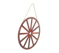 Alipis Rustic Wooden Wagon Wheel Wall Art Decor Farmhouse Style Vintage Cartwheel Ornament for Indoor Outdoor Wall Decoration
