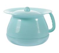 Alipis ’s Portable Chamber Pot with Lid, Nordic Blue Plastic Urinal Bedpan for Home and Hospital Use, ’ Covered Pee Pot Suitable for Disabled and Bedridden Patients