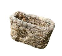 Alipis Safe House Hand-woven Design Small Nest with Double Openings, Practical Mountain Grass Material, Fine Workmanship for Cats and Holland Pigs
