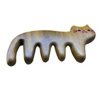 Alipis Sandalwood Massage Comb with Wide Tooth Detangler for Hair Care, Smooth Comfortable Design Featuring Intricate Carvings and Fine Workmanship, for Office and Travel Use