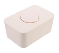 Alipis Sealable Silicone Wet Wipes Box Tissue Container with Lid for Home and Car Use Beige Moisture-Proof Diaper Wipes Dispenser
