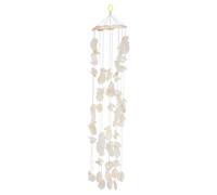 Alipis Seashell Wind Chime 53cm White Capiz Shell Hanging Decoration for Home Window Stress with Melodious Melody