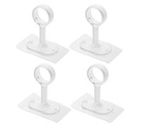 Alipis Self Adhesive Curtain Rod Brackets No Drill 4pcs Ceiling Mount Curtain Pole Holder Hooks for Abs Material Minimalist Modern Style Kitchen and Bedroom Versatile Home Use