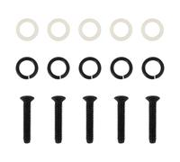 Alipis Set of 5 Tuning Peg Washers and Screws for Acoustic Guitars, Metal and Plastic Construction with M2.5x14mm Size, Easy Replacement and Prevents Tuning Pegs from Becoming Loose,