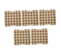 Alipis Set of 5pcs Cardboard Egg Trays Made from Sturdy Paper Pulp, 30-count Home Egg Carton Organiser that Is Not Easy to Break for Organising Refrigerator Storage