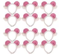 Alipis Sheep Hair Bands Cute Plush Ear Goat Horn Animal Headband 12 Pcs | Sheep Horn, Lamb Ear Women Headband, Makeup Headwear Hair Hoop for Halloween Christmas Birthday Party Cosplay Washing