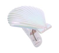 Alipis Shell Shaped Beach Towel Clips - Strong Grip, Multipurpose Abs Clips for Towels, Bath, Clothes - Portable and Decorative for Travel, Outdoor, Sun Loungers, Pool Chairs - White