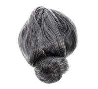 Alipis Short Grey Curly Costume Wig for Women Realistic Synthetic Grandma Wig for Halloween Party Adjustable Elastic Cap Soft Tangled Resistant Fibers Elderly Lady Cosplay Accessory