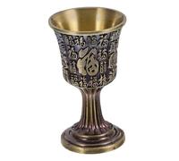 Alipis Shot Glass with Fu Pattern Embossed Traditional Chinese Engraving Vintage Goblet for Home Bar Communion Cup for Party Wedding Comfortable Sip Medieval Wine Glass Decor