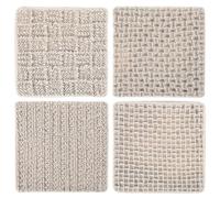 Alipis Silicone Cake Mold and Silicone Fondant Molds 4Pcs Set Weave Knitting Texture Flexible Gray DIY for Cake Candy Chocolate Fondant Soap Kitchen Baking Tools