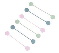 Alipis Silicone Magnetic Cable Ties Assorted Colours 6pcs Magnetic Closure Portable Wire Holder Color Assorted Style for Cables and Earphones Organiser for Home and School Use