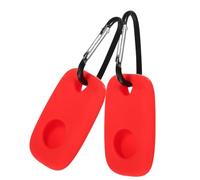 Alipis Silicone Tracker Case 2Pcs Portable Keychain Sleeve Sturdy Anti-Fall Protector Compatible with Tile Pro 2022 for Everyday Carry Red