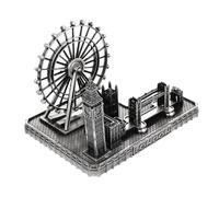 Alipis Silver Alloy London Tower Bridge Model and Decorative Iconic Clock Tabletop Ornament, Practical and Wear Resistant Show Pieces for Home Decor, Unique Simple Artistic Design