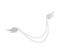 Alipis Silver Angel Wing Pin Zinc Alloy Collar Lapel Pin Featuring Craftsmanship and Meticulously Polished Finish, Fashionable Design Suitable for Men and Women as Elegant Suit
