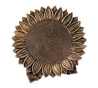 Alipis Simulation Sunflower Resin Jewelry Plate Vintage Earring Bracelet Ring Organizer Antique Bronze Snack Nut Tray Home Key Holder Bathroom Decor Dish