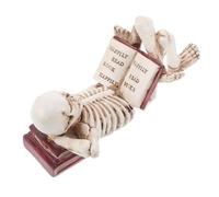 Alipis Skeleton Man Decoration Halloween Decor Creepy Decor Skull Statues Horror Figurines for Women Figurine Skeleton Statue Evil Figure White Resin