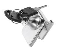 Alipis Sliding Glass Door Lock for Freezer Cabinet with Keys Steel Security Lock for Glass Display Case for Shop and Home Use