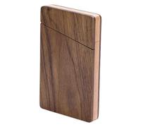 Alipis Slim Wooden Business Card Holder with Magnetic Walnut Box, Lightweight and Thin Design for Professional Image, Card Box Organiser for Men’s Office or Business Use